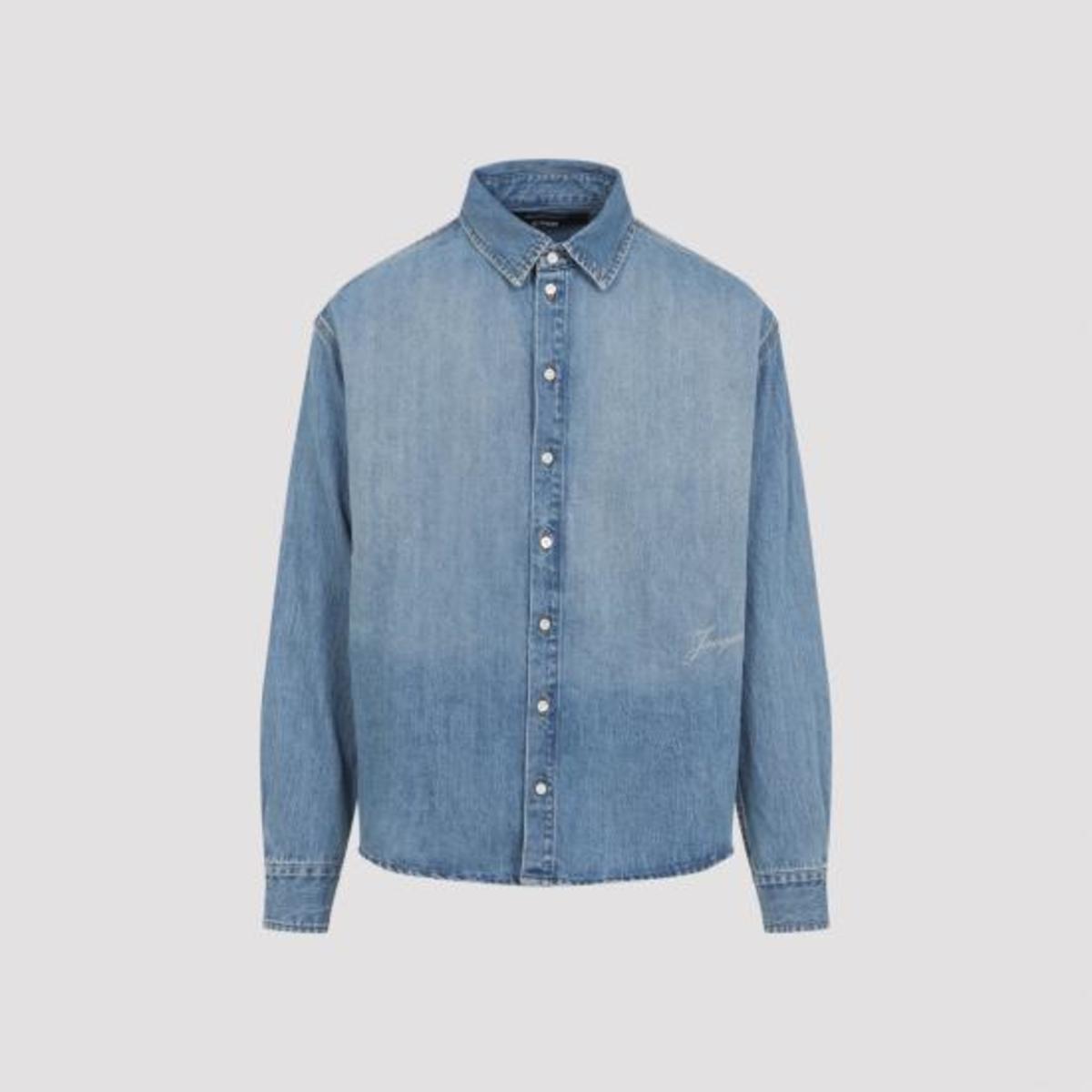 Jacquemus SHM00545AD0001733C Shirt - Blue Tabac - Image 1 of 6