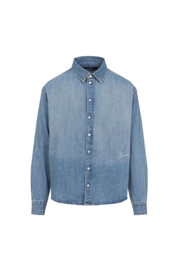 Jacquemus SHM00545AD0001733C Shirt - Blue Tabac