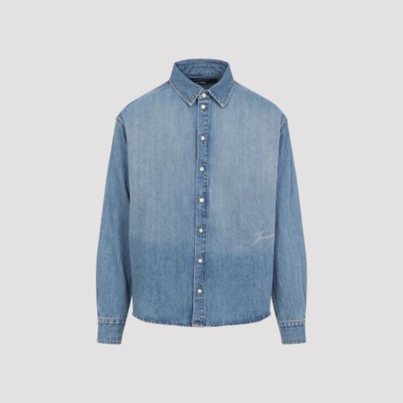 Jacquemus SHM00545AD0001733C Shirt - Blue Tabac