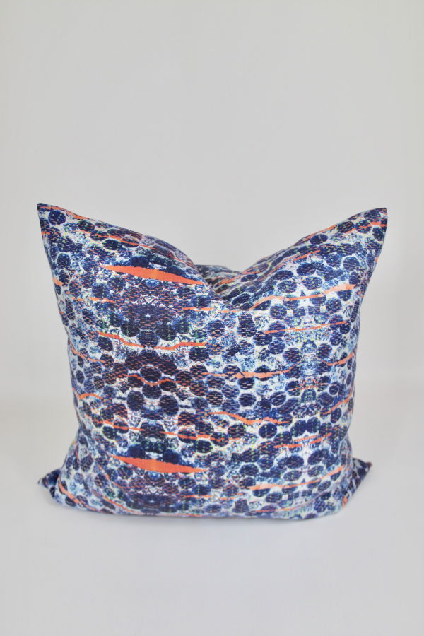 Artxtiles Blue Bubbles Velvet Pillow