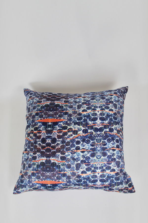 Artxtiles Blue Bubbles Velvet Pillow