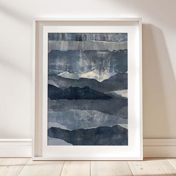 Artxtiles Blue Ridges Large Framed Print Artxtiles Blue Ridges Large Framed Print