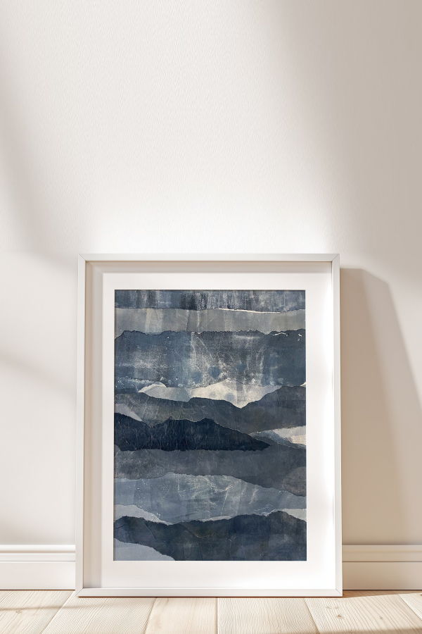 Artxtiles Blue Ridges Large Framed Print