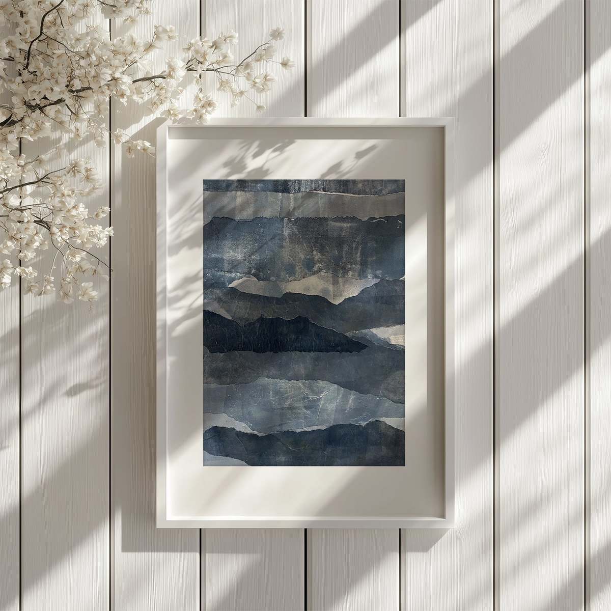 Artxtiles Blue Ridges Large Framed Print - Image 2 of 2
