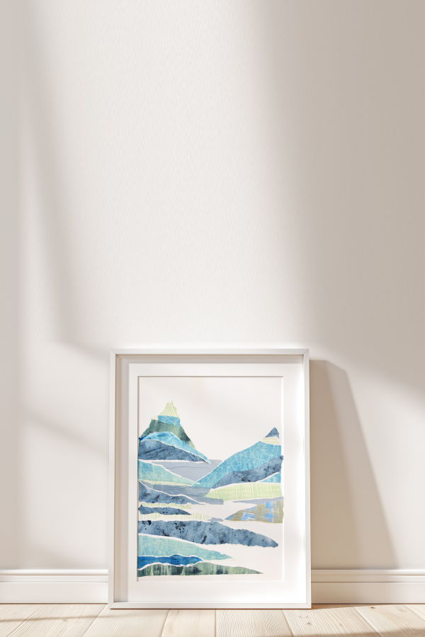 Artxtiles Layered Mountain Large Framed Print