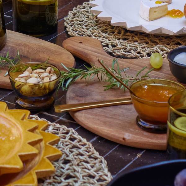 APARTMENT F Moroccan Blown Glass Footed Pinch Bowl