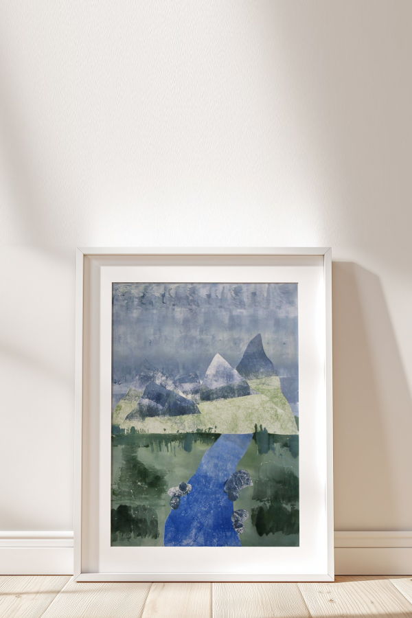 Artxtiles Mountain Trail Large Framed Print