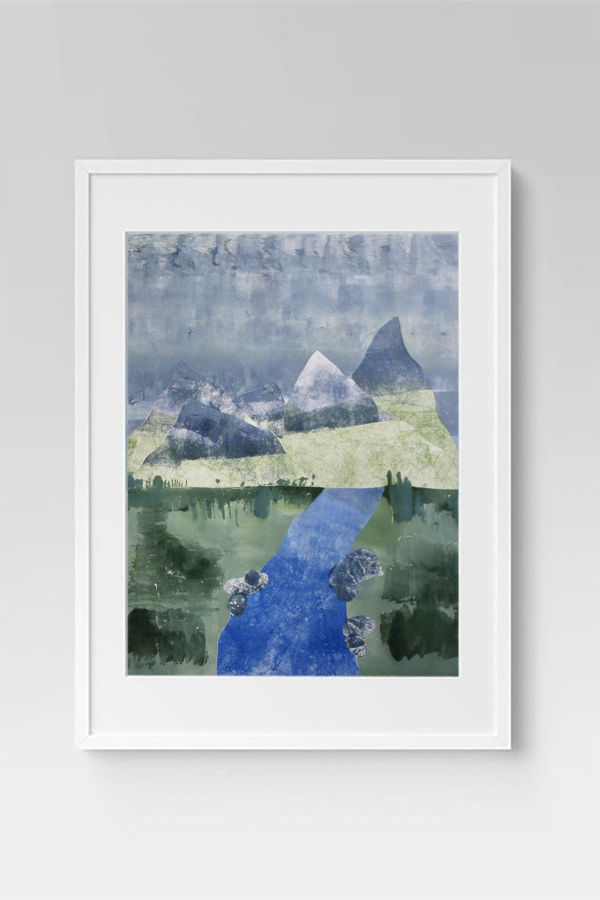Artxtiles Mountain Trail Large Framed Print