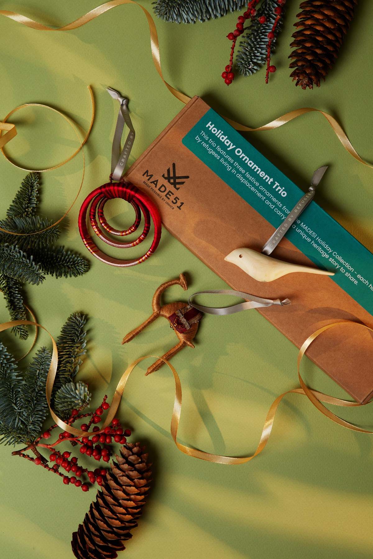 Made 51 Peaceful Journey Trio Ornament Set - Image 2 of 2