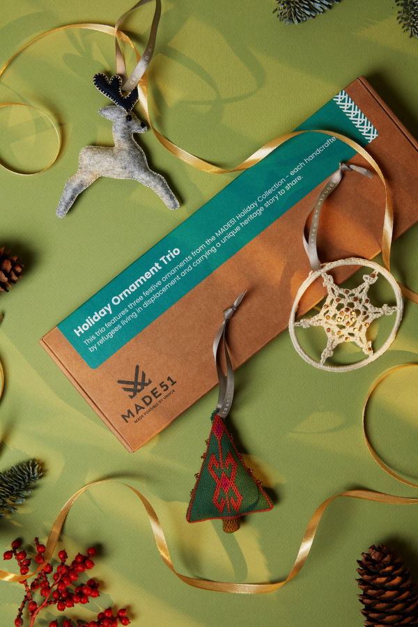 Made 51 Serene Winter Trio Ornament Set