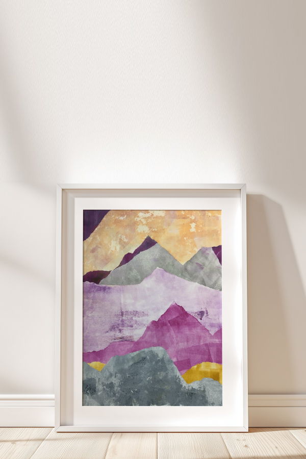 Artxtiles Sunset Mountains Artwork