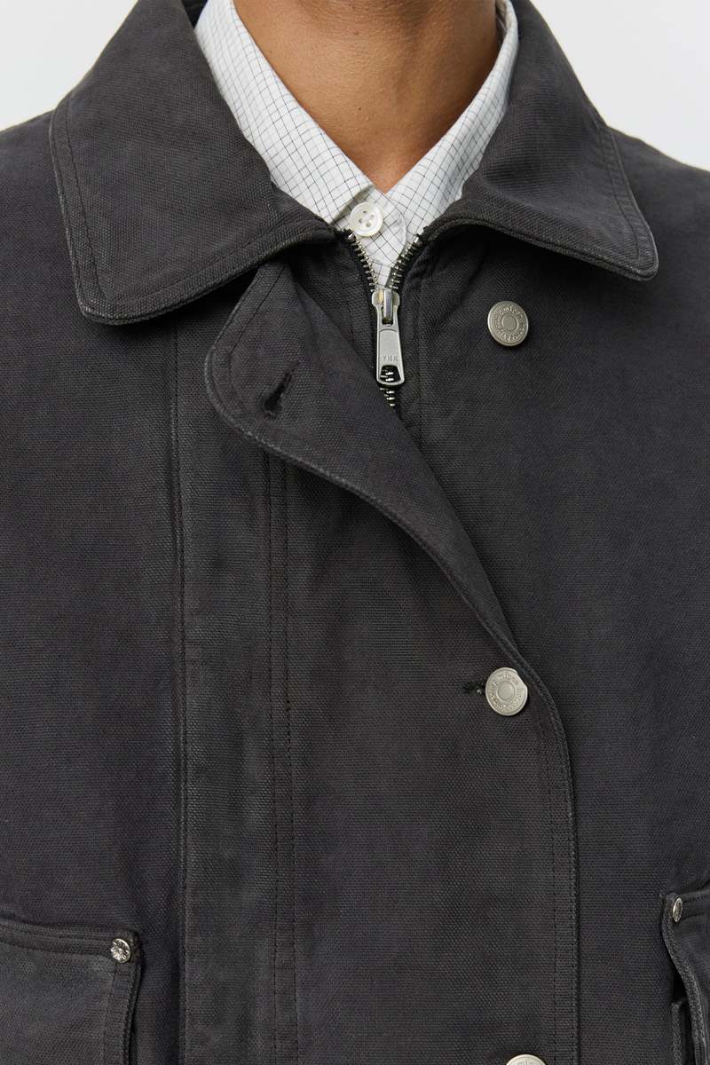 mfpen Courier Jacket Washed Grey Canvas