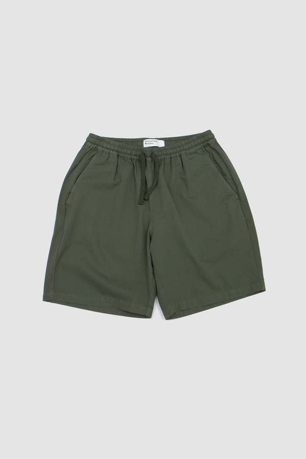 Universal Works Simple Short Kelly Cotton Shorts - Olive