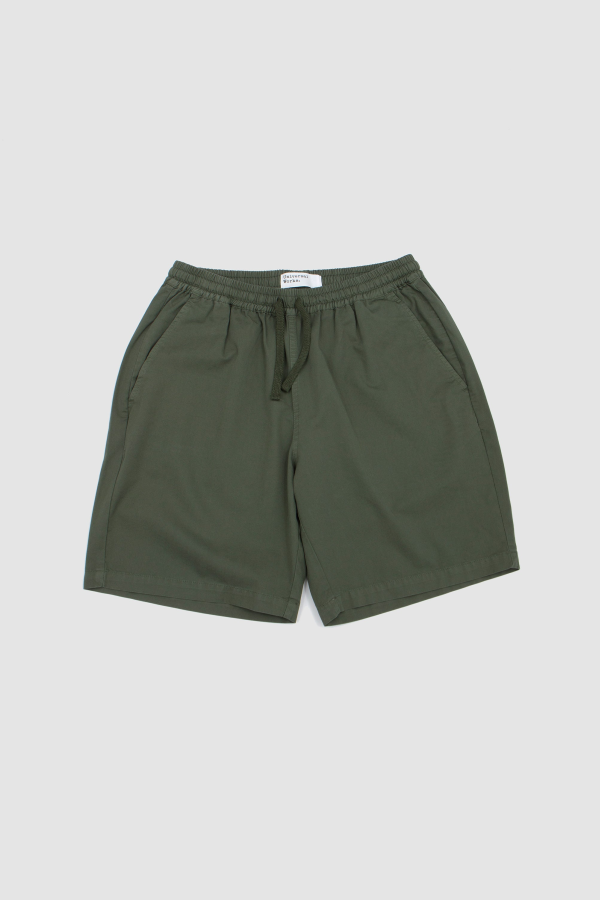 Universal Works Simple Short Kelly Cotton Shorts - Olive