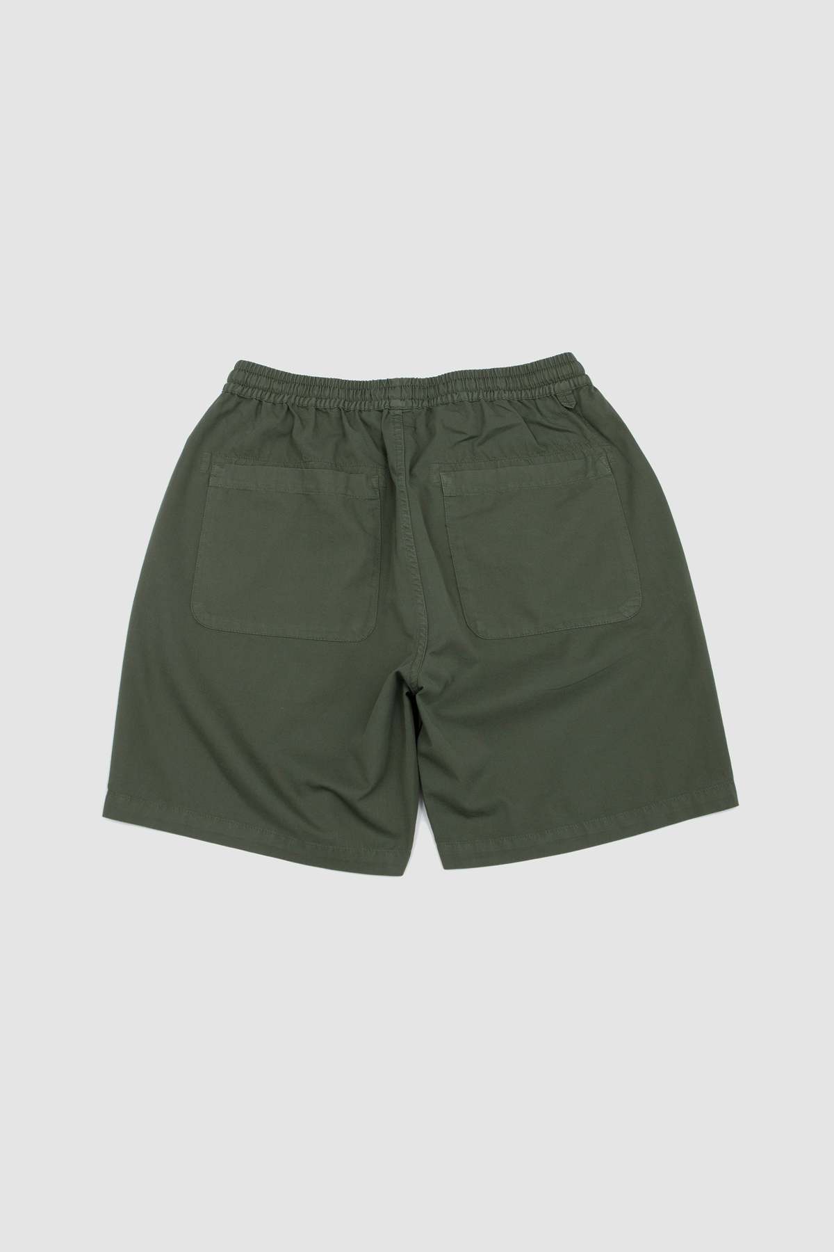 Universal Works Simple Short Kelly Cotton Shorts - Olive - Image 5 of 5