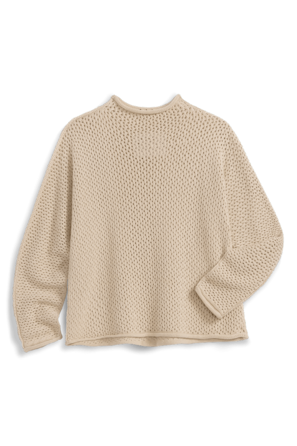 Frank & Eileen Monterey Pointelle Sweater - Sand