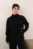 Vintage Hermine Raven Cashmere Suede Elbow Patch Sweater - Black - Thumbnail 3