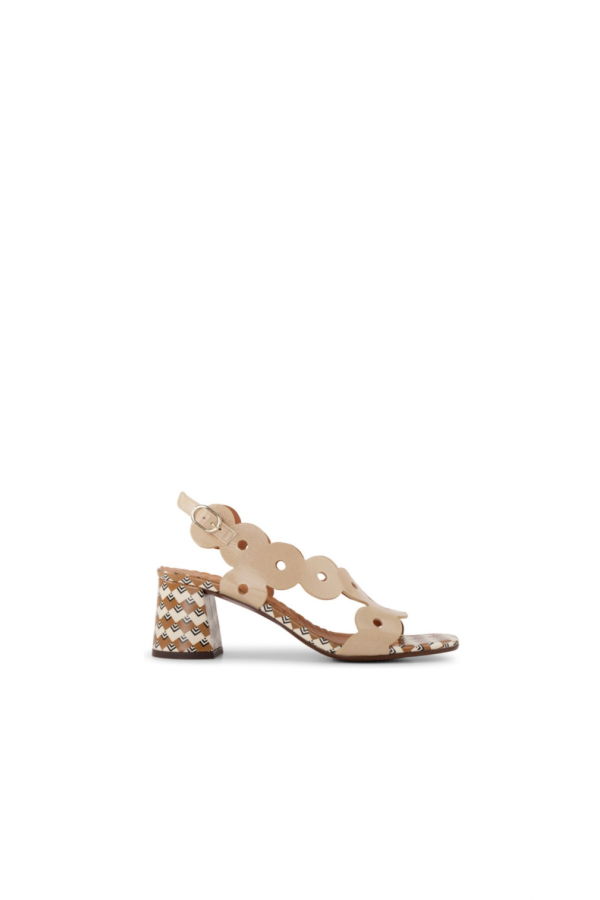 Chie Mihara Ryed Block Heel Shoes - Sucre Sand / Scala Cuero