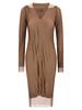 MM6 Maison Margiela Trapped Double Layer Dress - Beige - Thumbnail 1