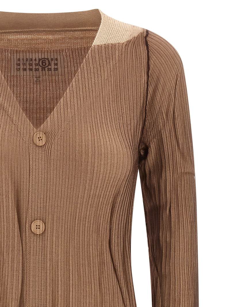 MM6 Maison Margiela Trapped Double Layer Dress - Beige