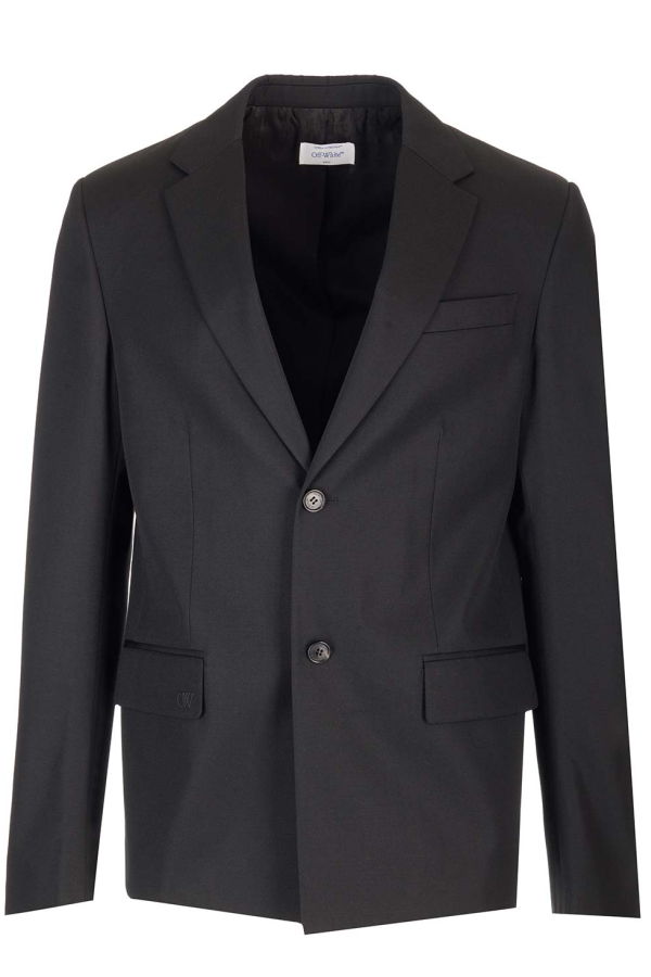 Off-White Wool Blazer - Black