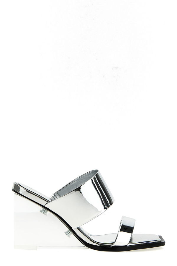 Alexander McQueen Mirror Sandals - Silver