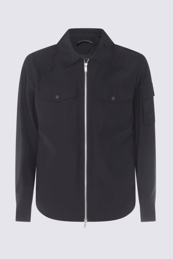 MOOSE KNUCKLES Black Shirt Jacket - Black