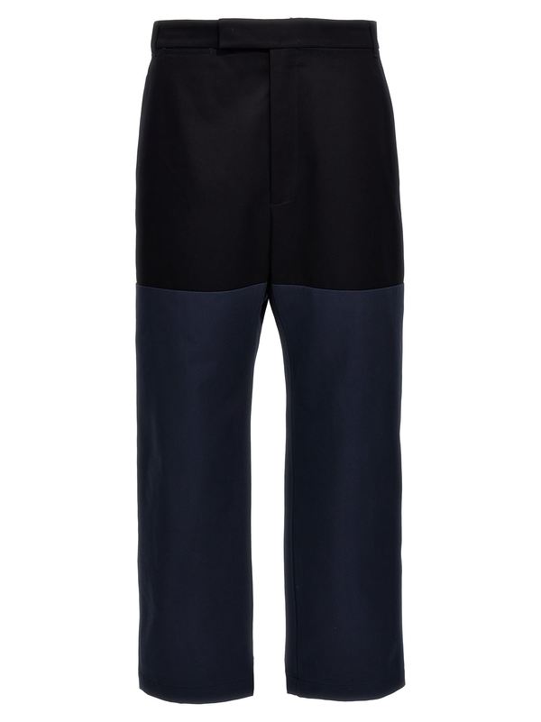 thom browne Unconstructed Combo Pants - Blue