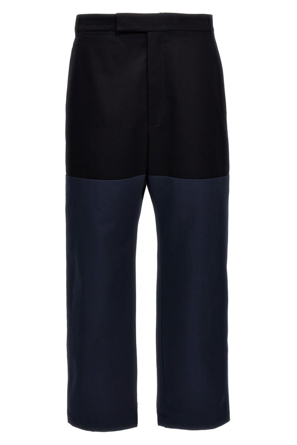 thom browne Unconstructed Combo Pants - Blue