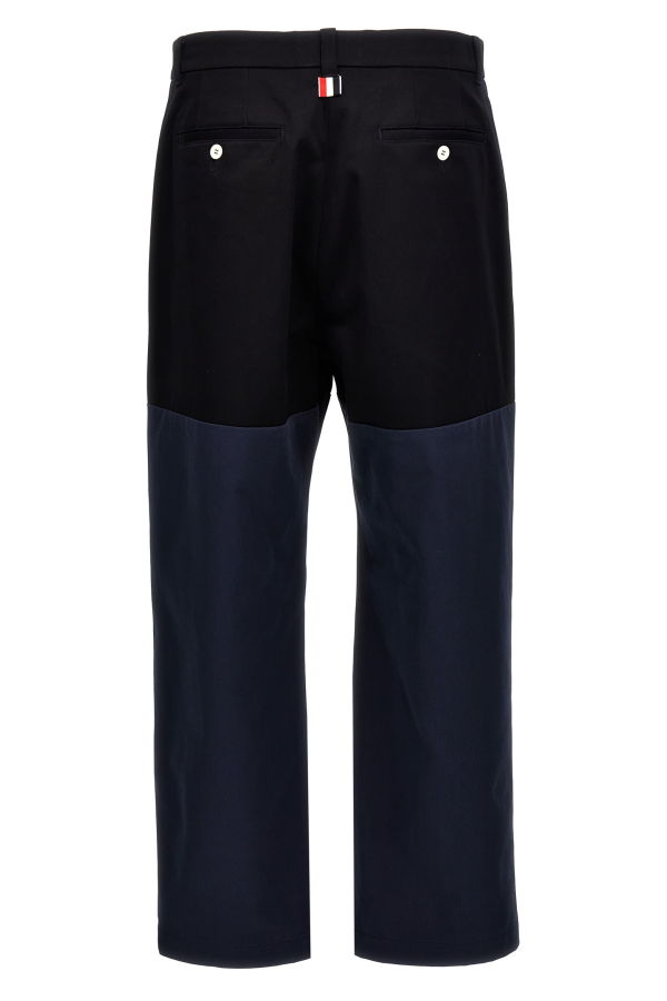 thom browne Unconstructed Combo Pants - Blue