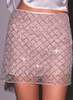 fleur du mal Embellished Mini Skirt - Silver - Thumbnail 2