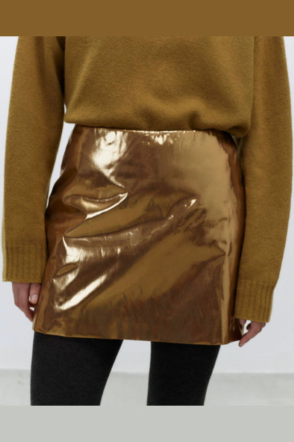 Alysi Short Skirt - Gold