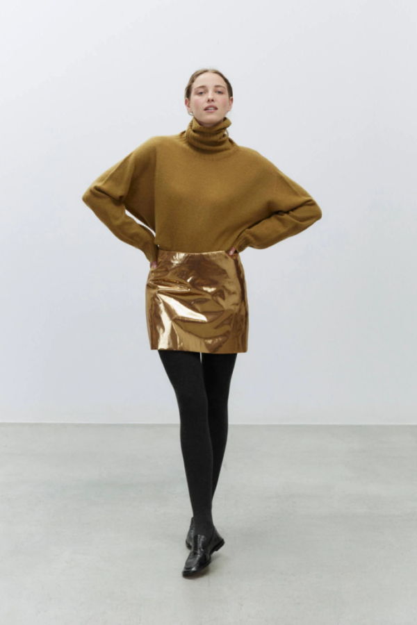 Alysi Short Skirt - Gold