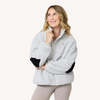 Kerri Rosenthal Coze Magoze Quarter Zip Sweatshirt - Light Grey - Thumbnail 3