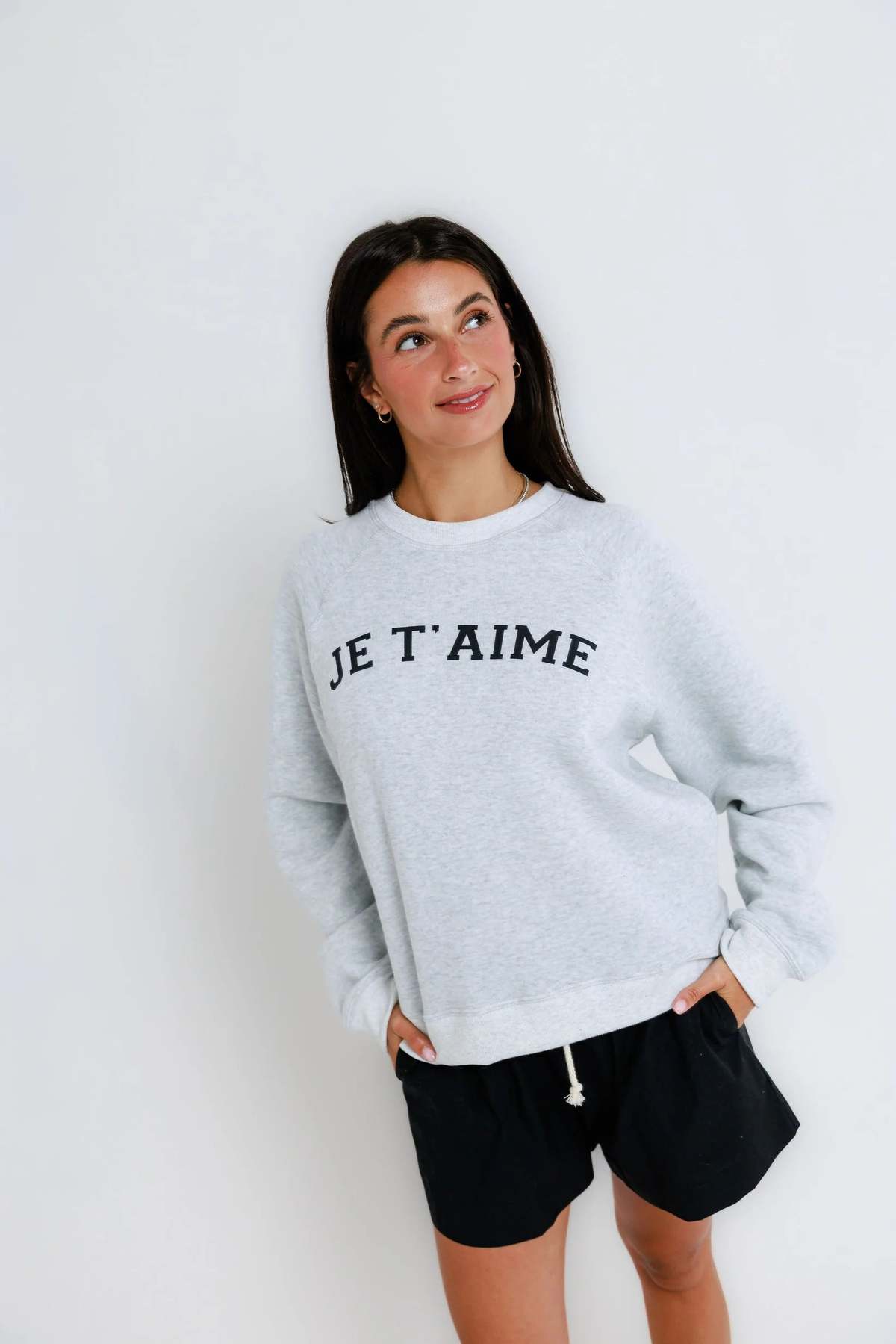Sunny Somewhere Raglan Crew Sweatshirt - Je T'aime - Image 2 of 4
