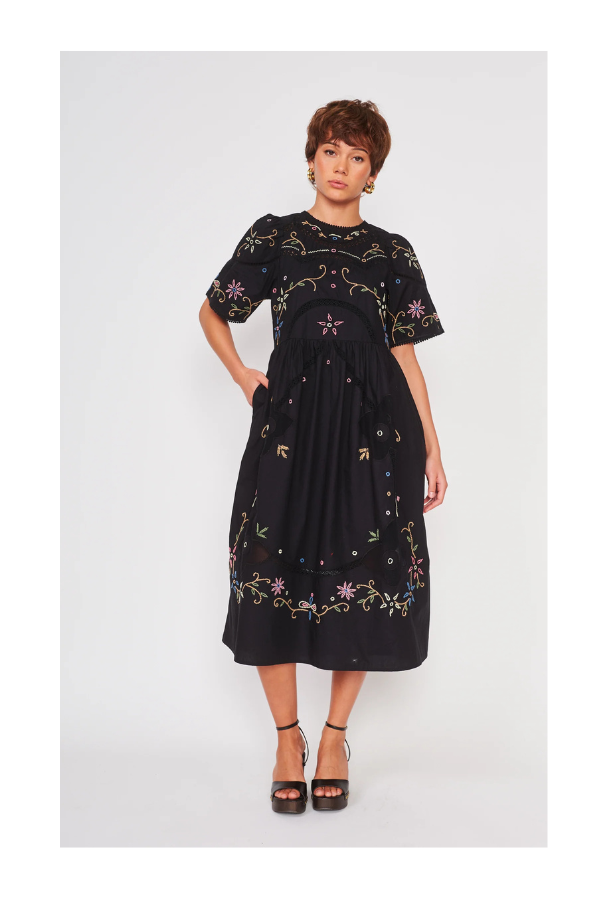 dra Palm Dress - Black dra Palm Dress - Black