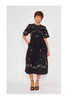 dra Palm Dress - Black - Thumbnail 1