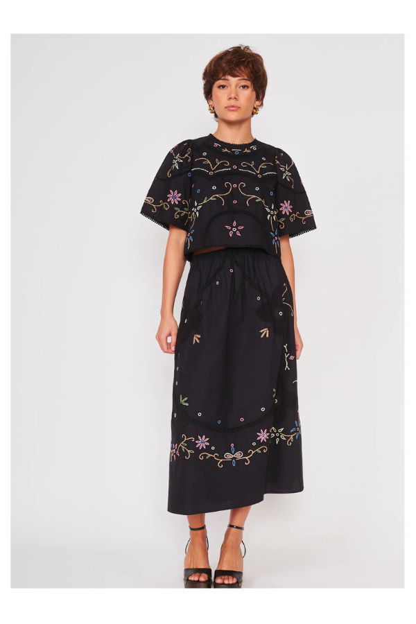 dra Pewter Top - Black