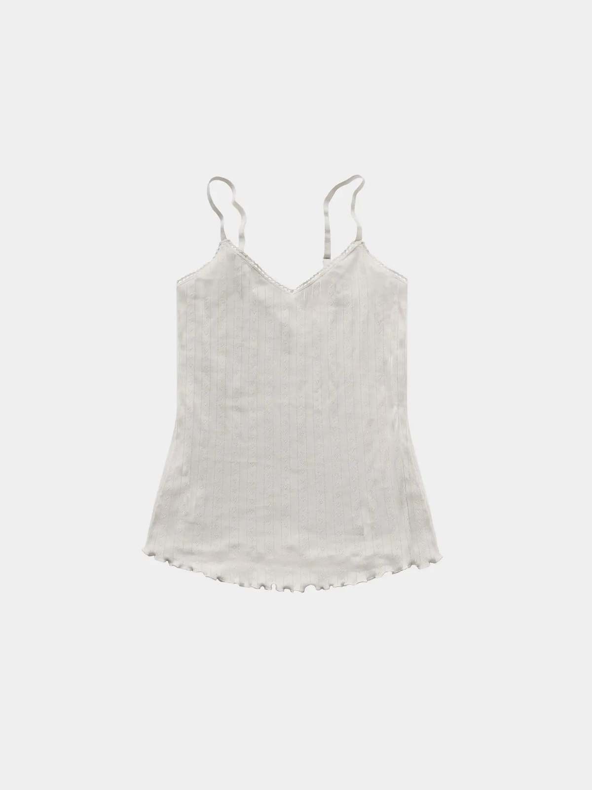 Q for Quinn Pointelle Camisole - Natural - Image 6 of 6