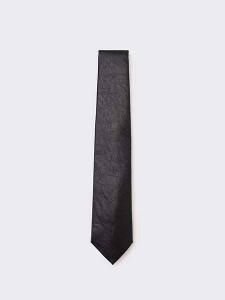 Our Legacy Real Fake Leather Tie - Black | Garmentory