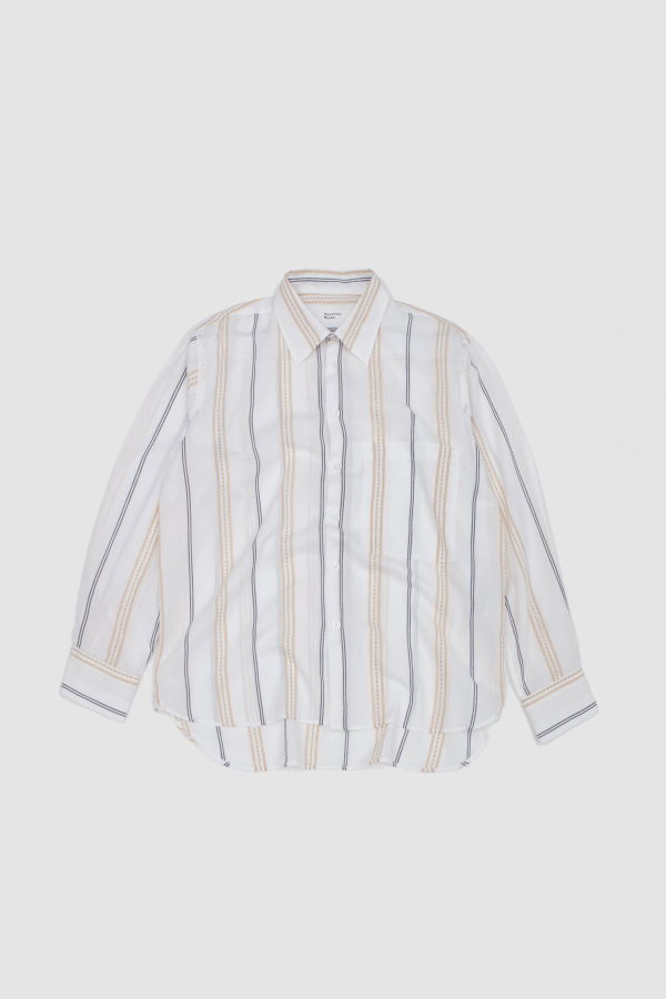 Universal Works Square Pocket Hendrix Stripe Shirt
