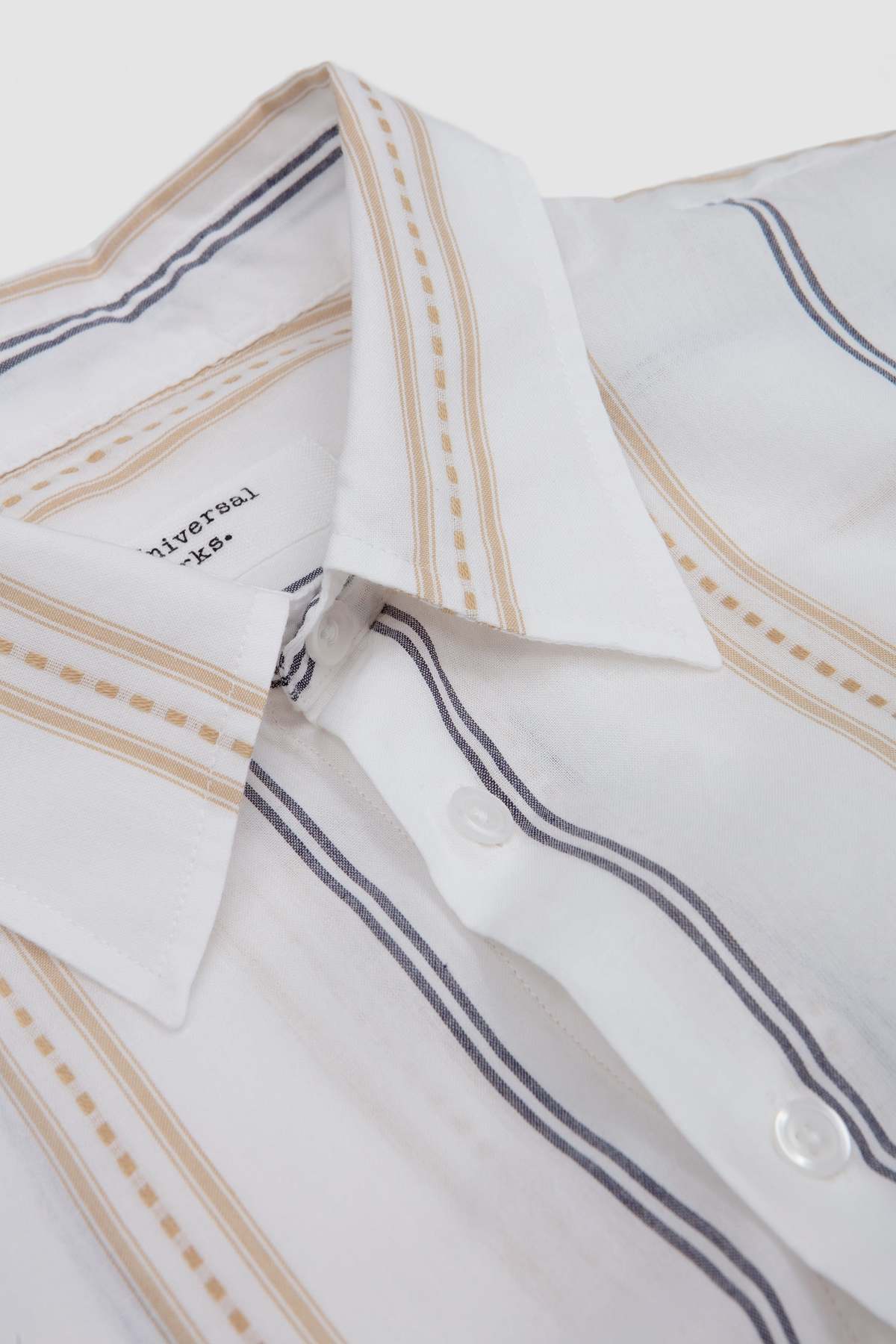 Universal Works Square Pocket Hendrix Stripe Shirt - Image 3 of 5
