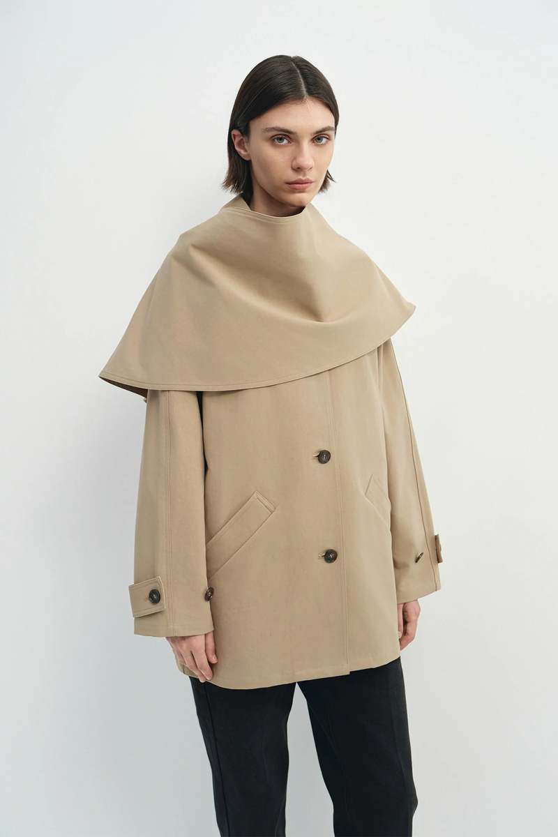 Sophie Rue Meline Scarf Jacket - Mushroom