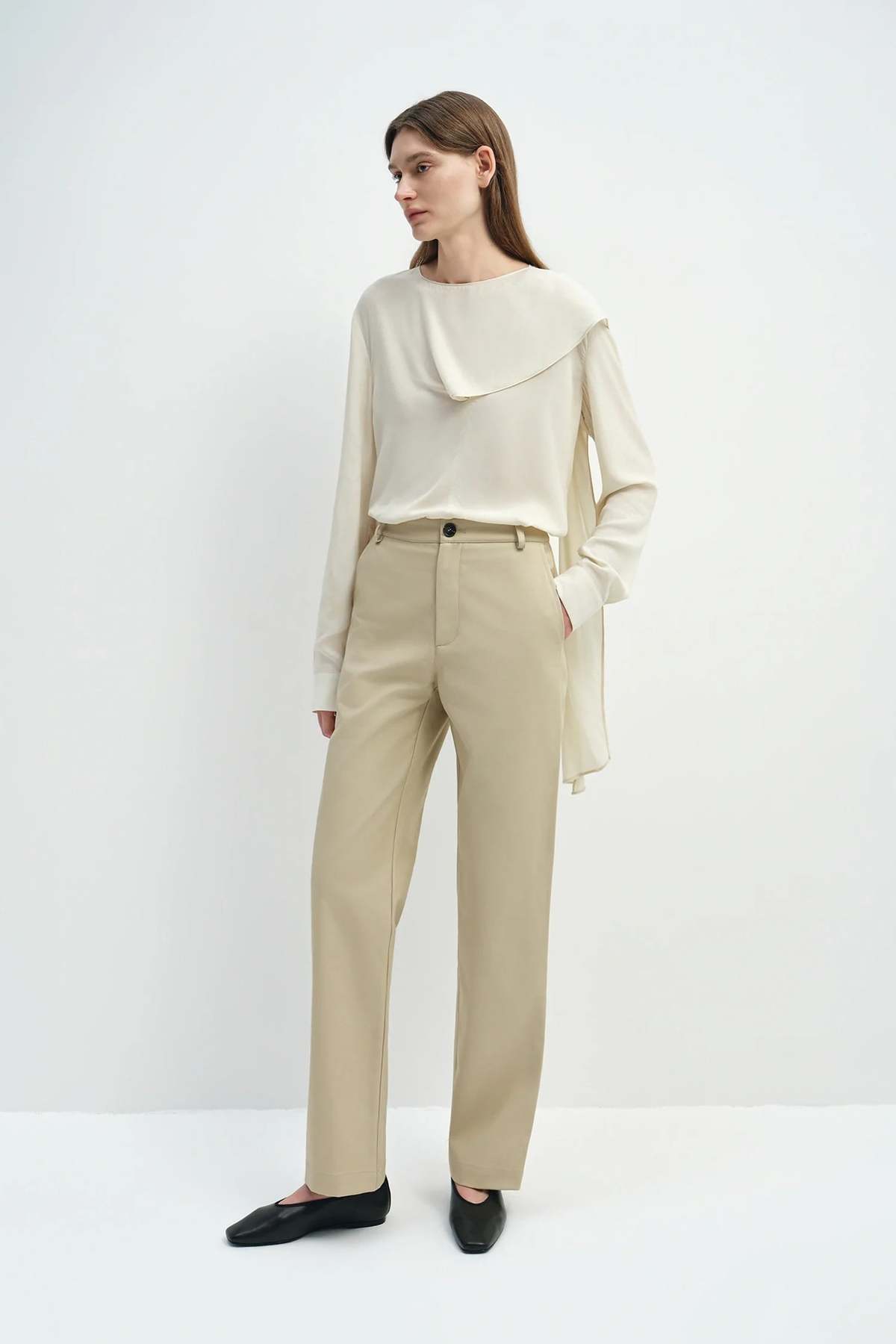 Sophie Rue Thea Scarf Neck Top - Egret - Image 3 of 5