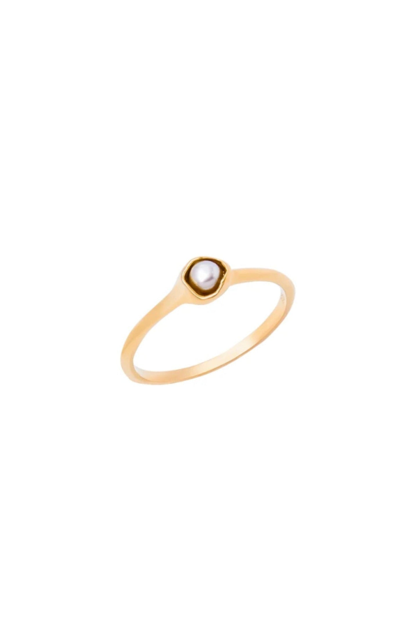 Meg Carina Hardy Pearl Solo Ring