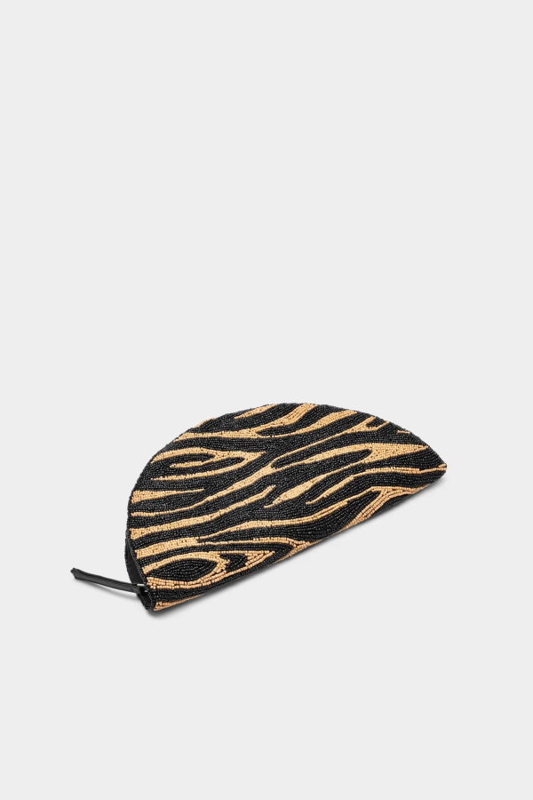 Simon Miller Beaded Lune Clutch - Brown Zebra