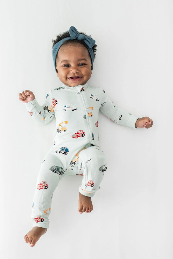 KIDS Kyte BABY City Vehicles Zippered Romper