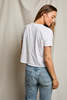 Perfect White Tee Beckett Crispy Cotton V-Neck Top - Thumbnail 3