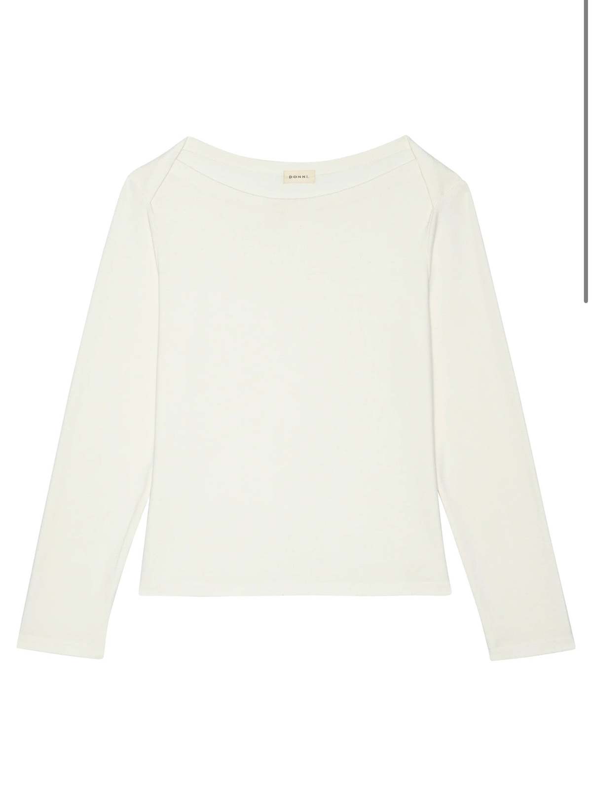Donni. Baby Rib Envelope Top - Cream - Image 1 of 3
