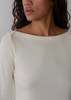 Donni. Baby Rib Envelope Top - Cream - Thumbnail 3